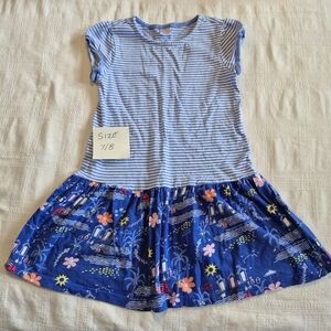 Gymboree girls size 7/8 or Medium drop waist stripe with beach print bottom VGUC